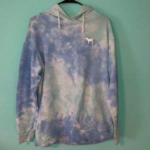 Pink tie dye oversized hoodie